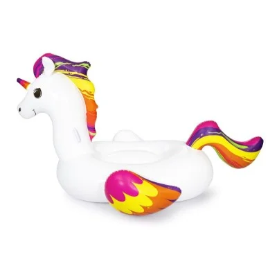 Bestway 2.24m x 1.64m supersized unicorn ride-on (contents:1 ride-on, repair patch)